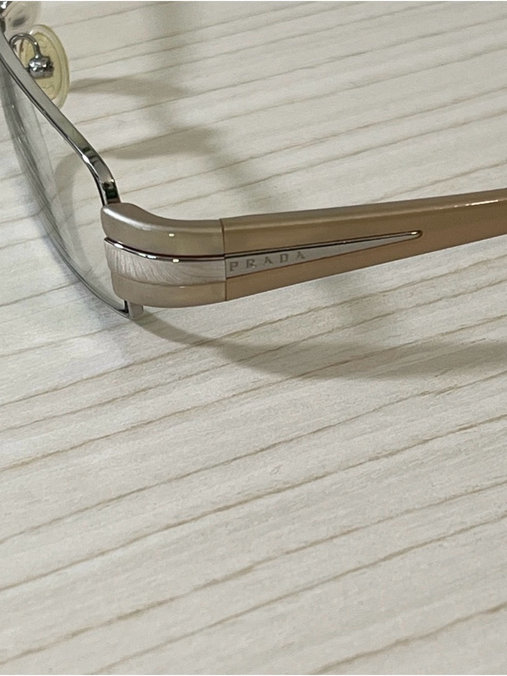 Prada VPR 66H 3BQ-101
Square Beige Silver Eyeglasses
Optical Frame 52-16-135 - Picture 3 of 7
